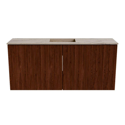 Mondiaz JOYA-DLUX 90cm meuble de salle de bains - couleur Ruby - Vasque FAYE position Milieu Sans trou de robinet couleur Arena.