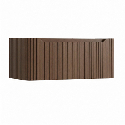 H&R Badmeubelen Juice Meuble sous lavabo - 100x45x40cm - angles arrondis - 1 tiroir - poignée intégrée - coffee