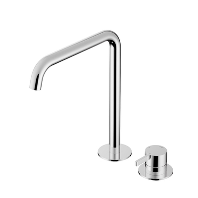Hotbath Ace Mitigeur de lavabo - haut - en saillie - bec orientable - 2 trous - PVD - Chrome