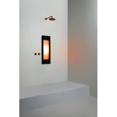 Sunshower Round Small One infrarouge en saillie incl. kit d'installation angle 95x33x25cm Black