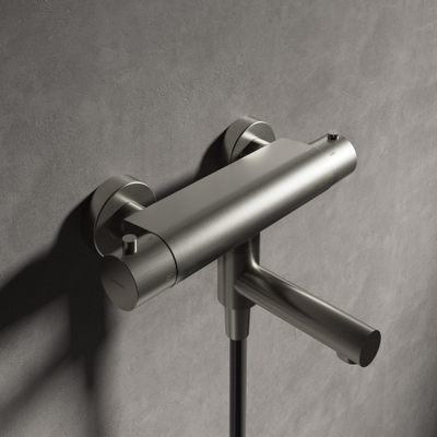 Hotbath Buddy mitigeur thermostatique de baignoire apparent nickel brossé