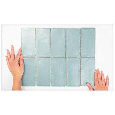 Terravito Galeno carrelage mural - 7.5x15cm - 8.5mm - Rectangulaire - Vert mat