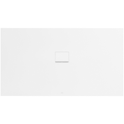 Villeroy & Boch Squaro infinity kunststof douchebak quaryl rechthoekig - 180x100x4cm - zonder onderstel - voor alle installatietypen - Stone White (mat wit)