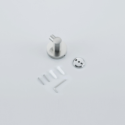 Fortifura Calvi Patère - simple - ronde - avec rosace - Inox brossé PVD (inox)