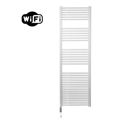Sanicare HVW Elektrische Radiator - 172x60cm - 1127W - wifi - thermostaat - wit - linksonder - wit