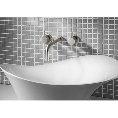 Crosswater mpro mélangeur lavabo encastré 3 trous avec bec 19cm chrome