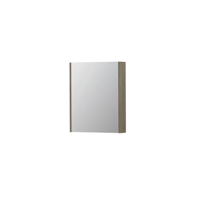 INK SPK2 spiegelkast – 60x74x14 cm – 1 deur, dubbelzijdige spiegeldeurr – Greige eiken