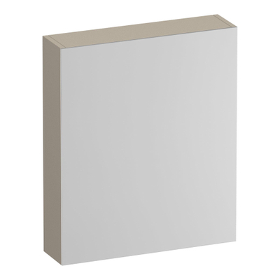 BRAUER Impress armoire de toilette - 60x70x15cm - sans éclairage - avec 1 porte miroir double face à ouverture à droite - beige mat
