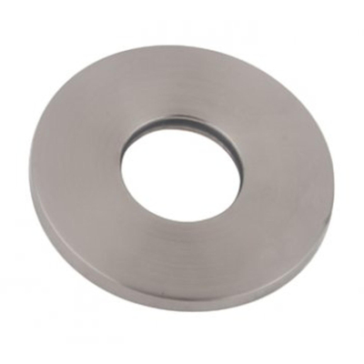 Wiesbaden Caral rozet uitloop eenhendel wastafelkraan 65 mm geborsteld staal PVD