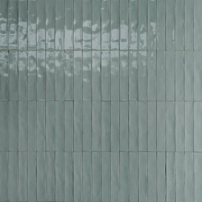 ÉCHANTILLON Ceralto Serrata Slate Carreau de sol et de mur - 5X30cm - 10mm - Rectangle - Azzurro Polvere Brillant