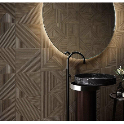 Colorker Tangram Listel décoratif - 31,6x100cm - 10,4mm - Walnut