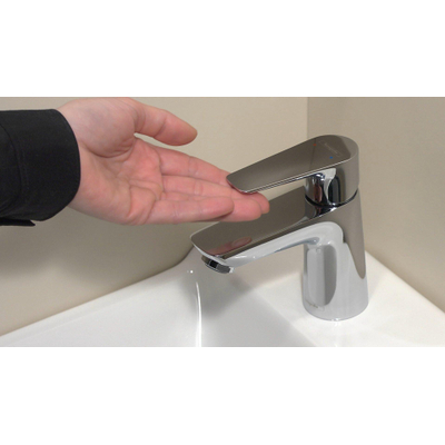 Hansgrohe Talis e 1 greeps wastafelkraan - 80 met trekwaste - hoogglans chroom
