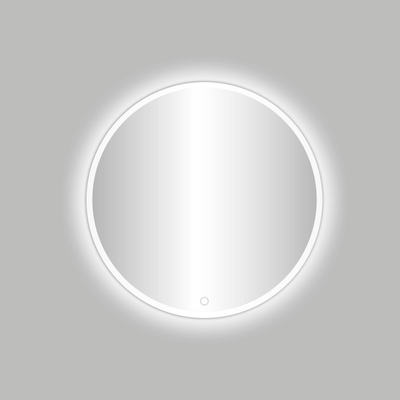 Best Design White Venise Miroir avec éclairage LED rond 80cm Blanc mat