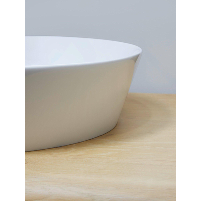 Vasque Duravit Cape Cod ovale sans trou de robinet sans trop-plein 40x36cm mat blanc/blanc