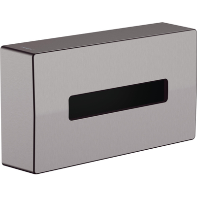 Hansgrohe Addstoris Tissuebox - voor makeup doekjes - geborsteld zwart chroom (antraciet)