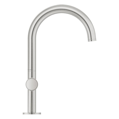 Grohe Atrio private collection Mitigeur lavabo L size avec bouton Supersteel