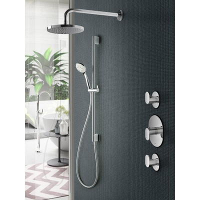 Hotbath Get together IBS5 Regendoucheset inbouw - 35cm wandarm - 20cm ronde hoofddouche - staafhanddouche - chroom SHOWROOMMODEL