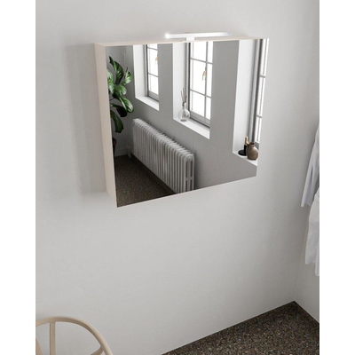 Mondiaz CUBB spiegelkast – 80x70x18 cm – 2 deuren – Linen (offwhite)