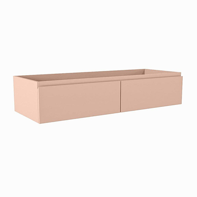 Mondiaz FOGE wastafelonderkast - 120x45x25cm - 2 lades - uitsparing midden - softclose - Rosee
