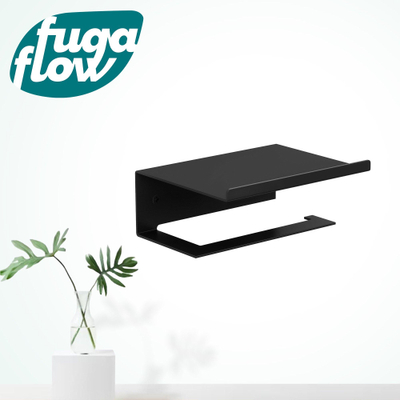 FugaFlow Efficiente Acces Eternal porte-rouleau de papier toilette avec plateau noir mat