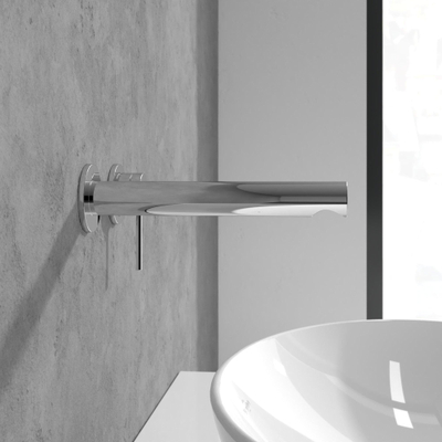 Villeroy & Boch Loop & Friends wastafeluitloop set - wandmontage - hoogglans chroom