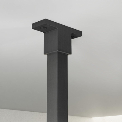 FortiFura Galeria inloopdouche - 100x200cm - mat glas - plafondarm - gunmetal