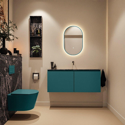 MONDIAZ TURE-DLUX Meuble toilette - 120cm - Smag - EDEN - vasque Lava - position centrale - sans trou de robinet