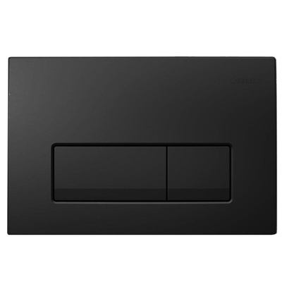 Saniclass bedieningplaat met dualflush frontbediening voor Geberit UP100 inbouwreservoir 24.6x16.4cm mat zwart