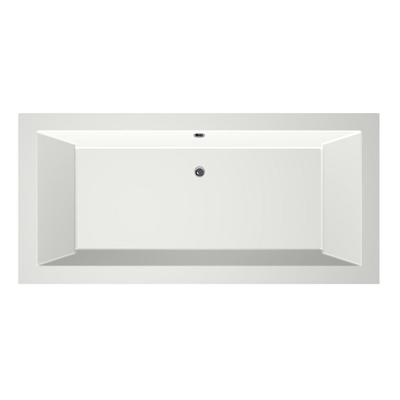 Xenz Society Duobad - 190x90x53 - afvoer Midden - acryl - wit mat