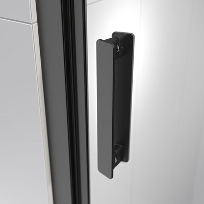 Sealskin inc. cabine de douche quadrant en deux parties 90x90x200cm verre de sécurité transparent de 8mm avec anti-basculement noir mat