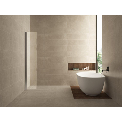 Wiesbaden Comfort Zijwand draaibaar - met muurprofiel - 40x200cm - 10mm - nano helder glas - chroom