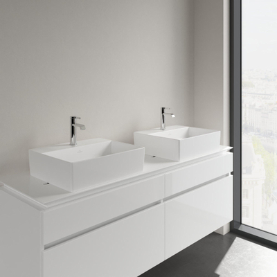 Villeroy & Boch Memento 2.0 Lavabo à poser - 49.8x42cm - sans trop-plein - CeramicPlus - blanc