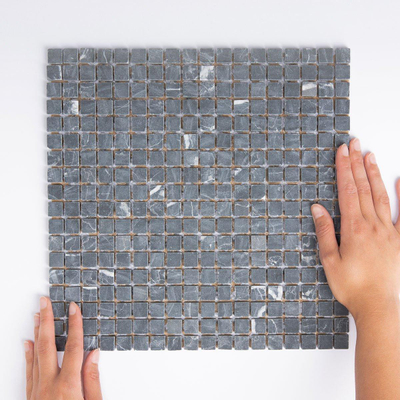 La mosaïque en pierre naturelle Mosaic Factory - 30,2x30,2cm - carrelage mural et de sol - Carré - Marbre Nero Anticato Mat