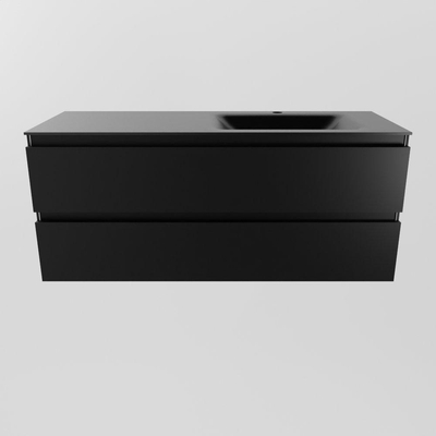 Mondiaz AIVY Ensemble de meuble - 120x45x50cm - 1 trou de robinet - 1 vasque Urban Solid surface - Droite - 2 tiroirs - avec armoire de toilette - MDF Urban