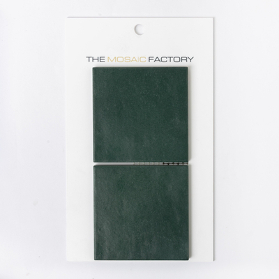 ÉCHANTILLON The Mosaic Factory Kasba Carrelage mosaïque - 9.7x9.7x0.65cm - Carrelage sol et mural - pour intérieur et extérieur carré - porcelaine Mat Forest Green