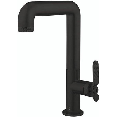 Crosswater Union Wastafelkraan - hoog - opbouw - koudwaterkraan - gecoat zwart mat