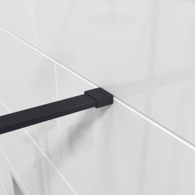 Marenza Bellini Inloopdouche - 120x200cm - veiligheidsglas - helder glas - frame rondom - anti kalk - mat zwart