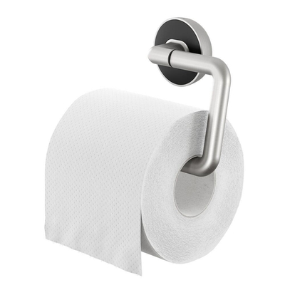 Tiger Cooper Porte-rouleau papier toilette sans rabat Acier inoxydable brossé / Noir