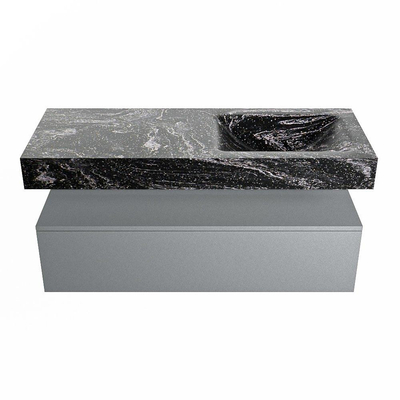 MONDIAZ ALAN - DLUX Ensemble de meuble de salle de bains - 120cm - meuble bas - Plata - 1 tiroir - lavabo suspendu - vasque à droite - 1 trou de robinet - Lava