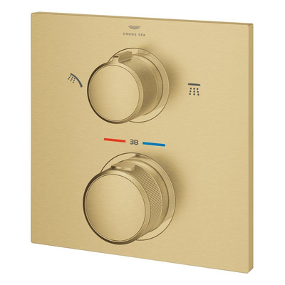 GROHE allure kit thermostat avec déviateur brossé cool sunrise brossé (or)