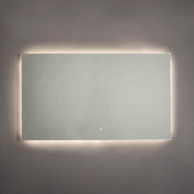Adema Squared Badkamerspiegel - 120x70cm - indirecte LED verlichting - touch schakelaar - spiegelverwarming OUTLETSTORE