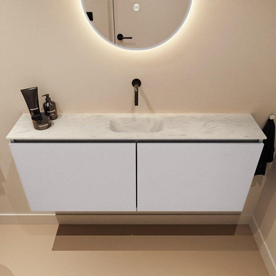 MONDIAZ TURE-DLUX 120cm toiletmeubel Cale. EDEN wastafel Opalo positie midden. Zonder kraangat.