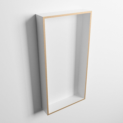 MONDIAZ EASY Nis - 59.5x29.5cm - geschikt voor in- of opbouw - 1 vak - kleur Oro | Talc