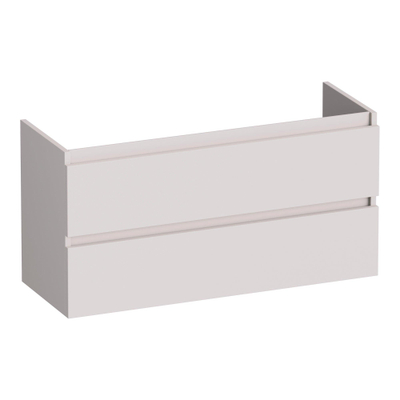 BRAUER Joy meuble sous-lavabo peu profond - 100x39x50cm - 2 tiroirs à fermeture douce - sans poignées - 1 découpe pour siphon - sable mat