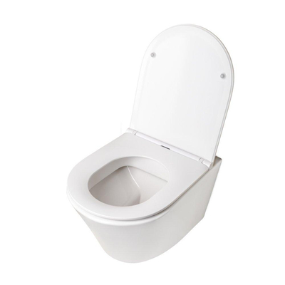 Wiesbaden Vesta hangtoilet – verdekte bevestiging – diepte 52 cm – met Flatline 2.0 softclose zitting – glans wit