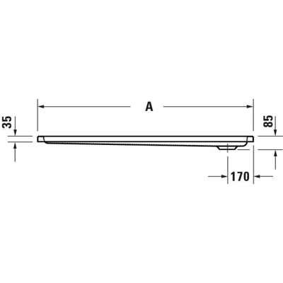 Duravit D-code Douchebak - 130x75x8.5cm acryl rechthoekig - wit