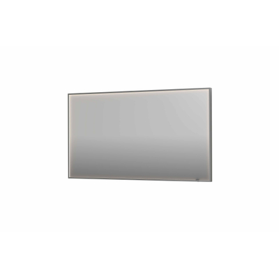 INK SP19 spiegel - 140x4x80cm rechthoek in stalen kader incl dir LED - verwarming - color changing - dimbaar en schakelaar - geborsteld RVS