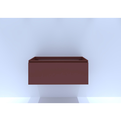 HR badmeubelen Matrix Meuble sous vasque - 100x44.8x40cm - 1 tiroir - sans poignée avec liste de poignée - terra mat