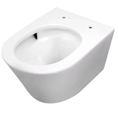 Wiesbaden Vesta Tornado WC suspendu rimless avec chasse d'eau Tornado et revêtement nano avec abattant WC Shade slim softclose et quick release finition brillante blanche