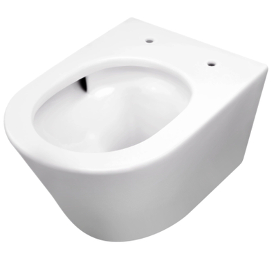 Wiesbaden Vesta WC suspendu - 52.5x36cm - sans bride - Tornado Flush - abattant Shade - frein de chute - Blanc brillant